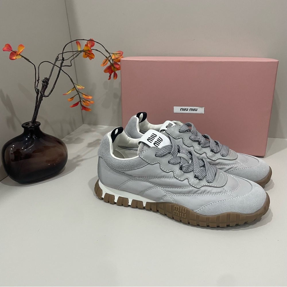 Miu Miu Women’s Gray Sneakers - Picture 2 of 7
